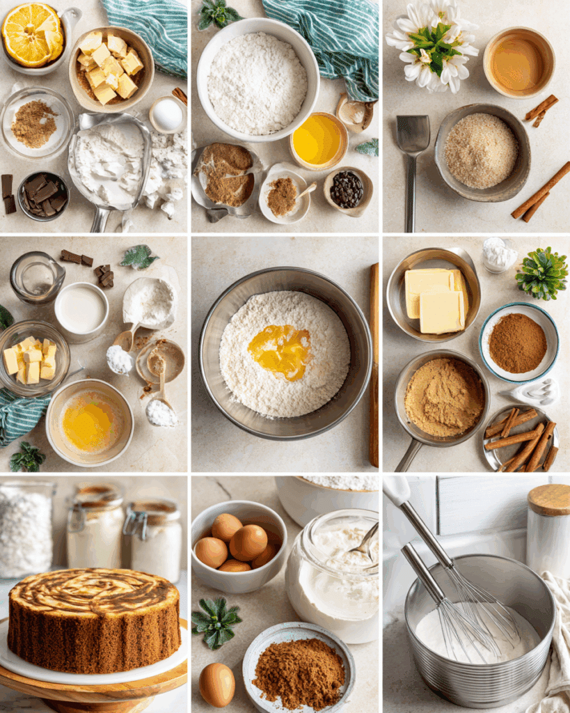 Pouring Cheesecake Batter into Cinnamon Bun Base