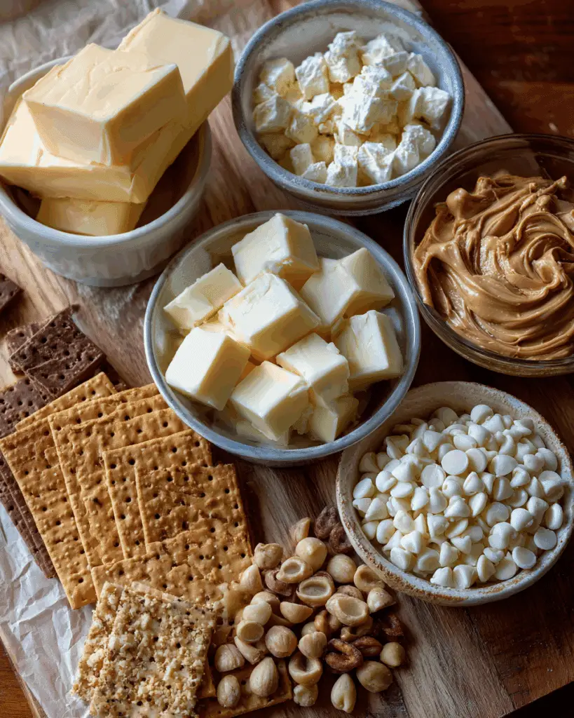 Ingredients for Peanut Butter Cracker Toffee