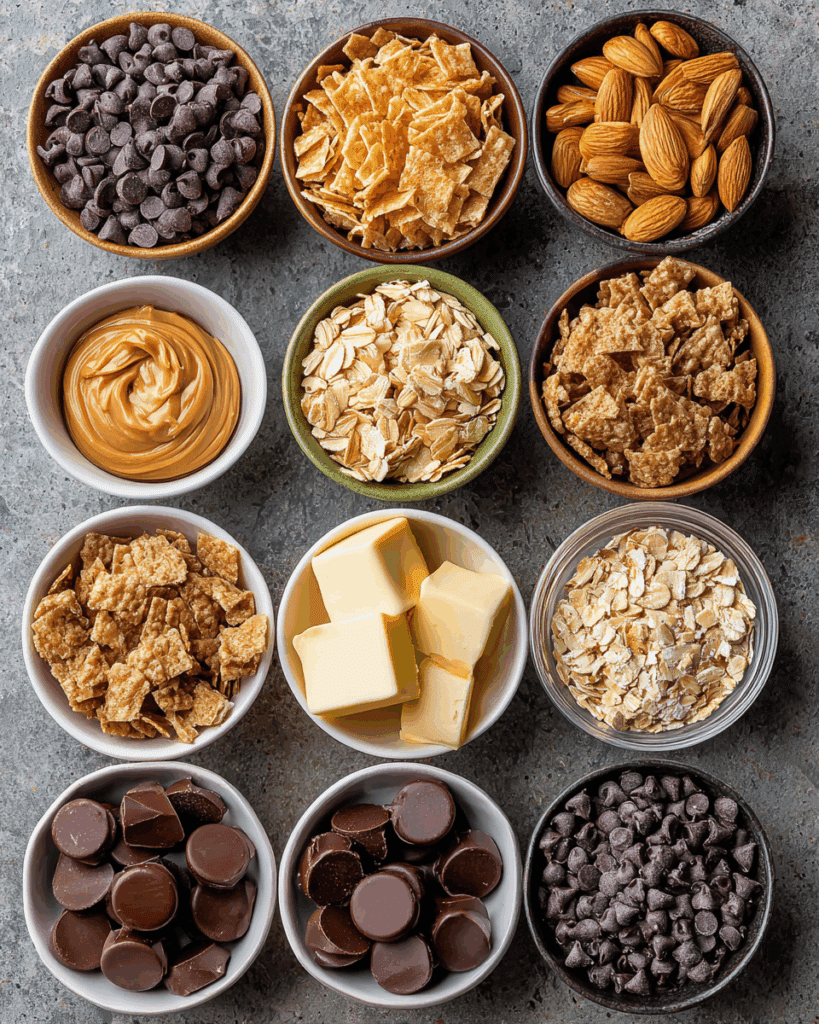 Chocolate Peanut Butter Crunch Cups ingredients