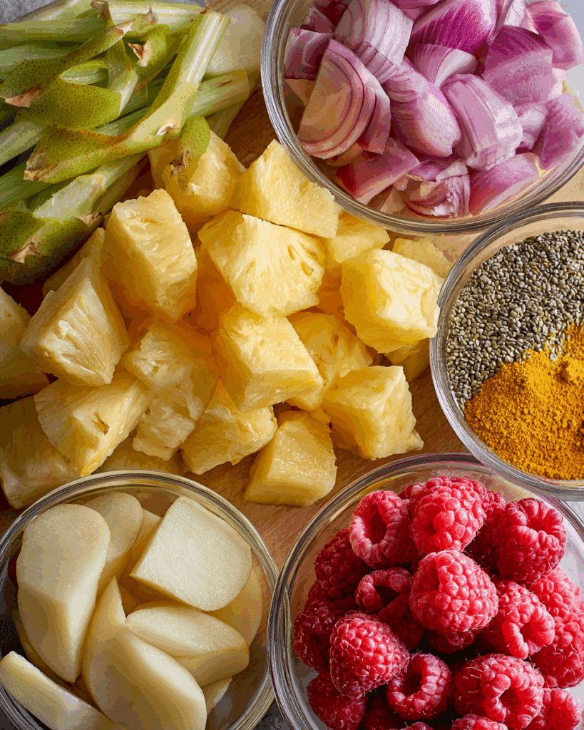 pineapple and pear ingredients for anti-inflammatory smoothie