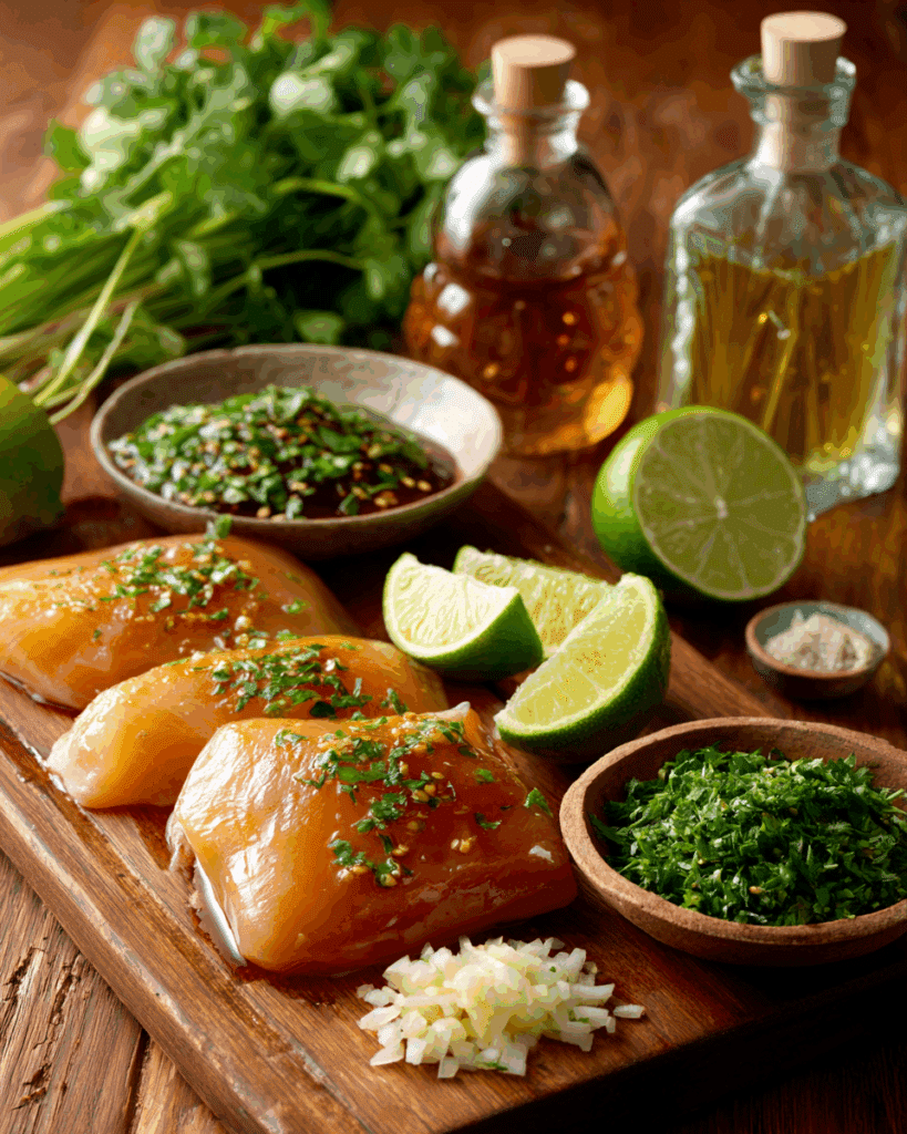 Ingredients for spicy honey lime chicken recipe