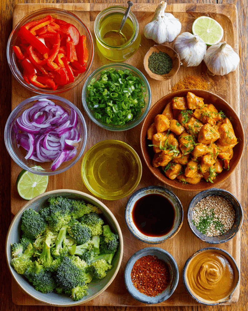 Ingredients for Sheet Pan Thai Chicken Dinner