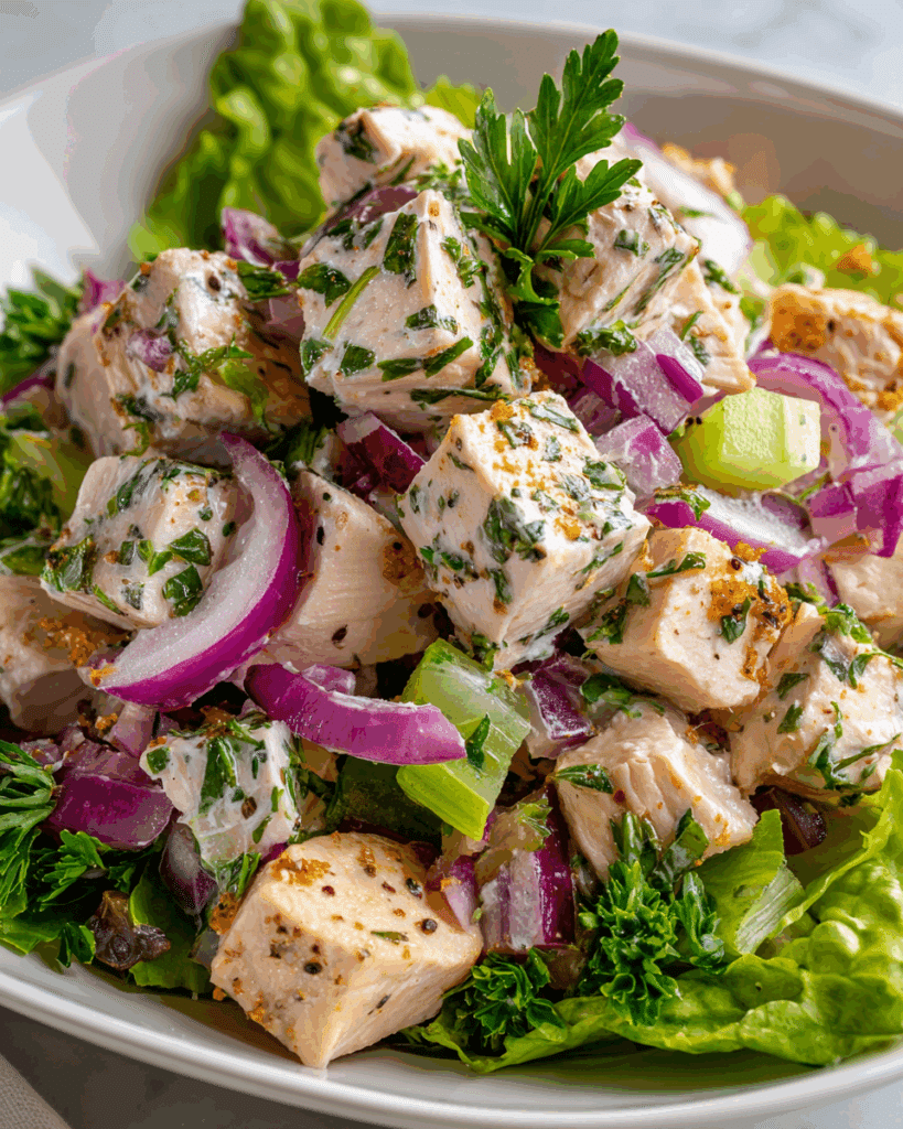 Tarragon Chicken Salad filling stored in an airtight container.