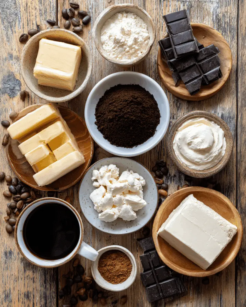 Vietnamese Coffee Brownies with Condensed Milk Swirl ingredients