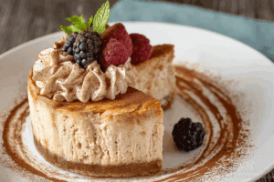 Cinnamon Bun Cheesecake with Swirled Cinnamon Layers