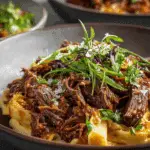 Short Rib Ragu served over pappardelle pasta