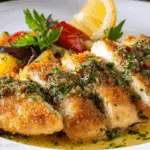 Chicken Salmoriglio drizzled with lemon-herb sauce