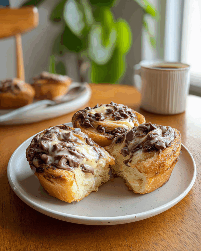 chocolate chip sourdough cruffins ingredients flat lay