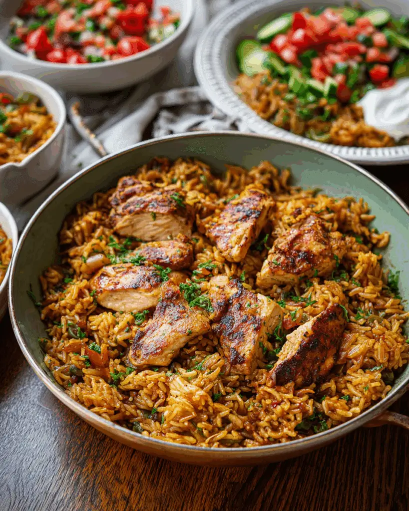 One Pot Shawarma Chicken and Rice family meal
