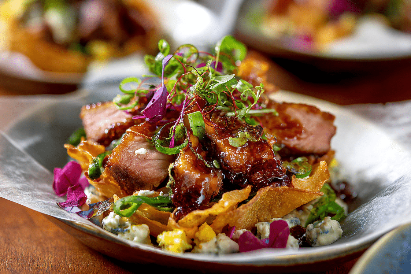 Southern BBQ Nachos with BBQ chicken and cole slaw