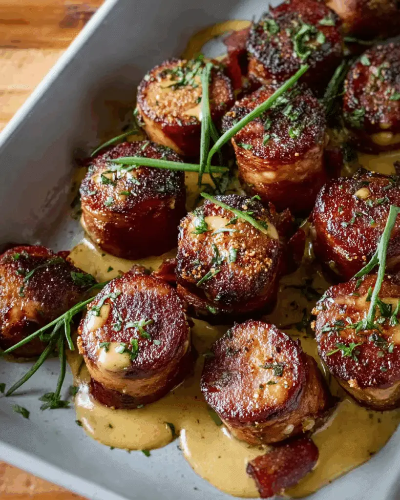 Slicing kielbasa for mustard Hasselback bites