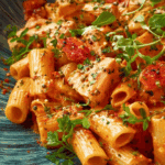 Gigi Hadid Pasta with creamy tomato sauce and fresh garnishes