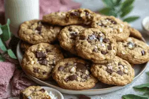 Chocolate chip cookies with oatmeal and coconut recipe