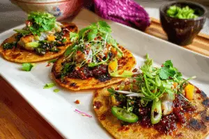 Speedy Smash Dumpling Taco sizzling in pan