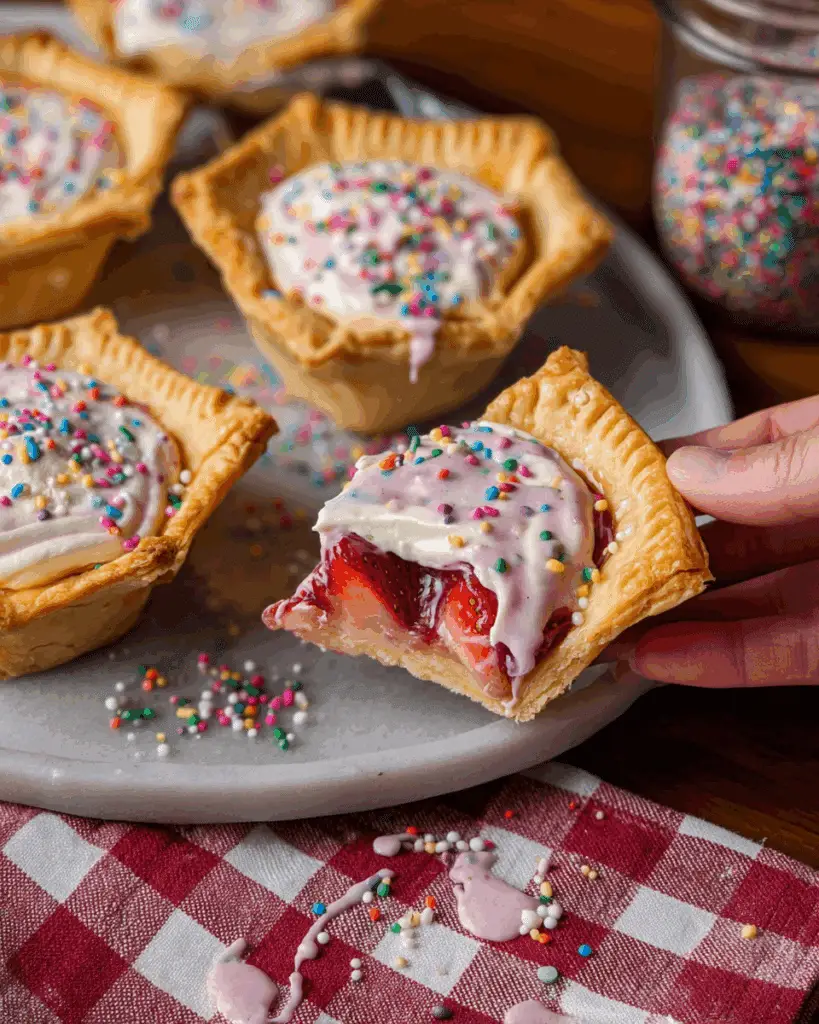 mini strawberry pop tart pie cups