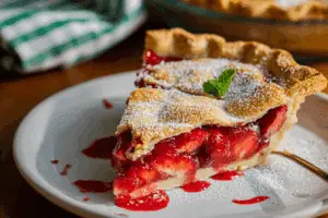 freshly baked strawberry pop-tart pie
