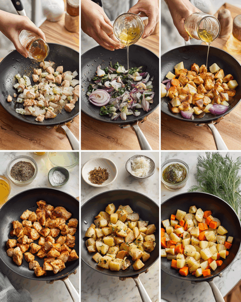 Step by step Curried Chicken Pie