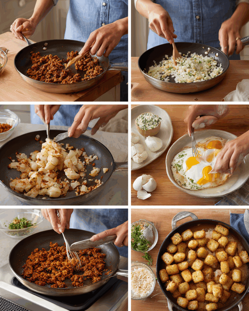 Step by step cooking Chorizo Breakfast Burritos