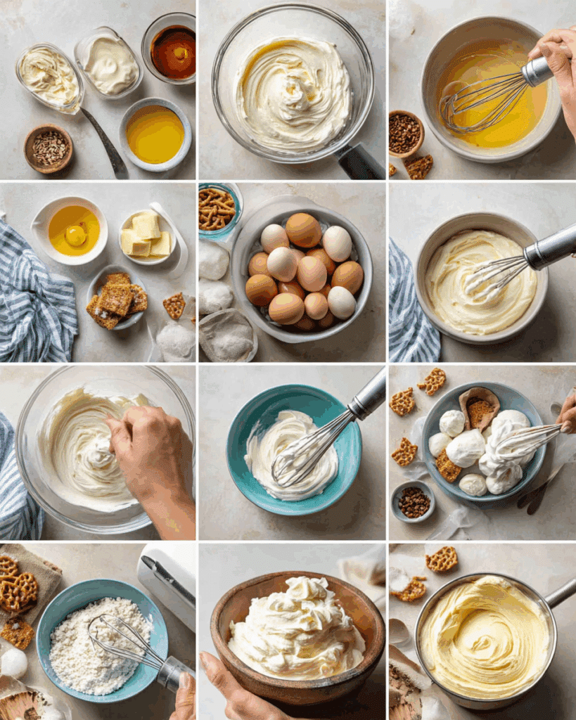 Mixing cream cheese for dip