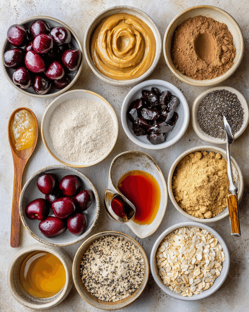 Cherry chia jam cooking in a saucepan