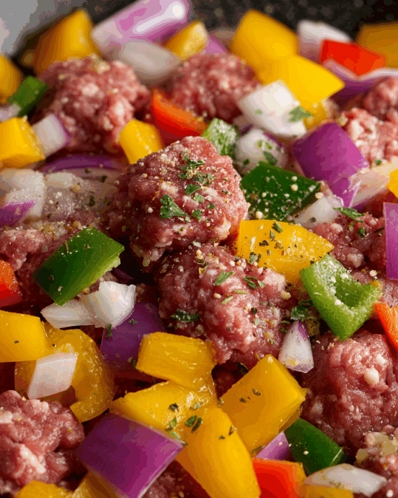 Making Salisbury steak recipe