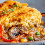 Cheddar Bay Philly Cheese Steak Cobbler