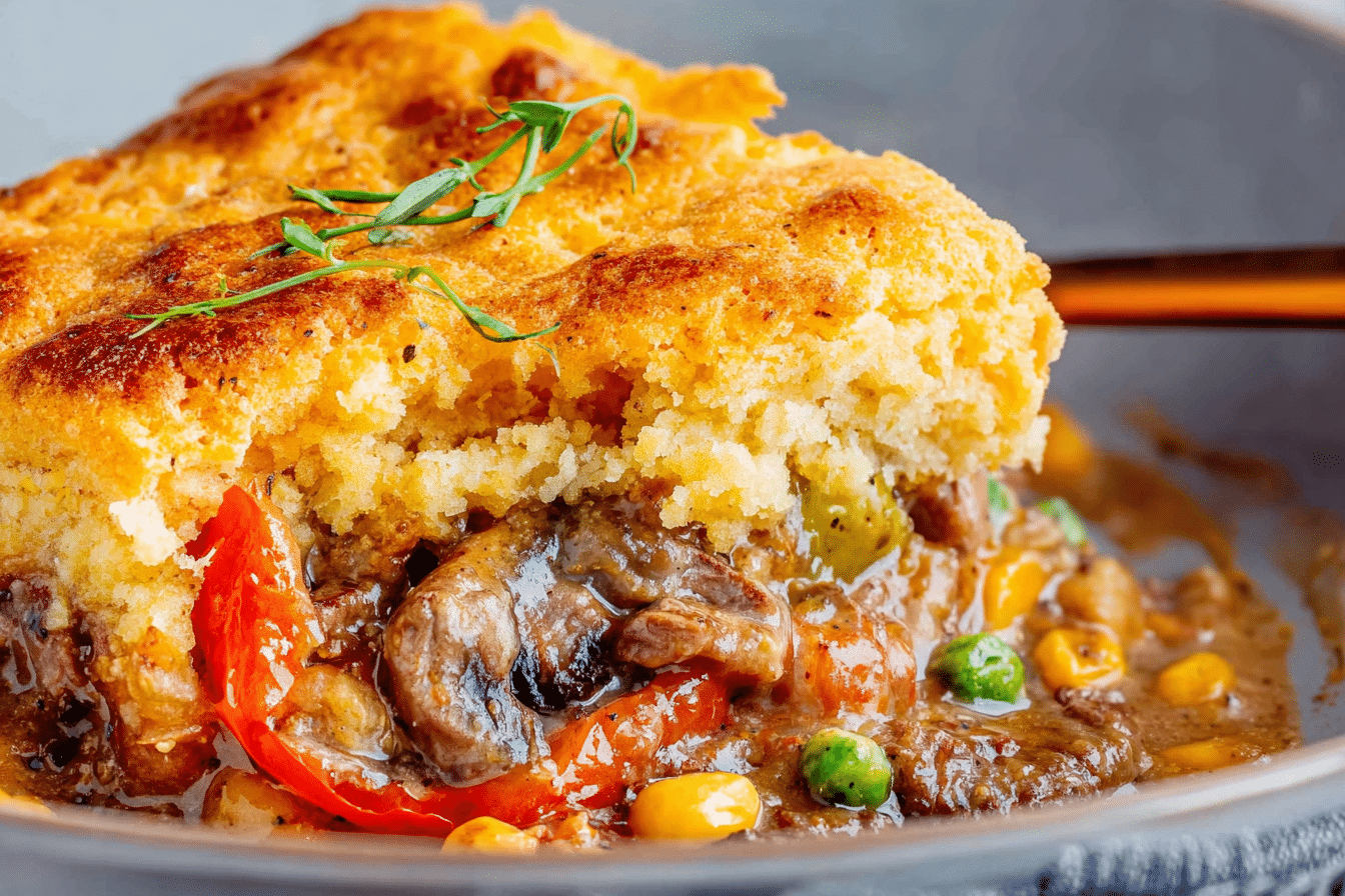 Cheddar Bay Philly Cheese Steak Cobbler