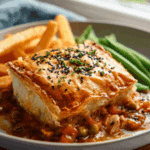 Curried Chicken Pie Served