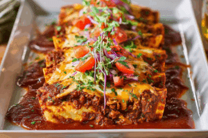 Beef Enchiladas with Red Sauce