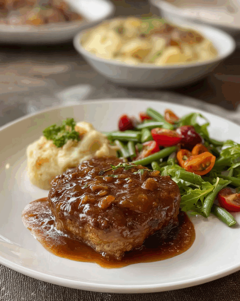 serving Salisbury steak recipe