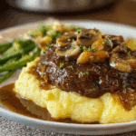 Salisbury steak recipe served