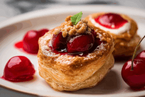 Cherry Cream Cheese Puff Pastries