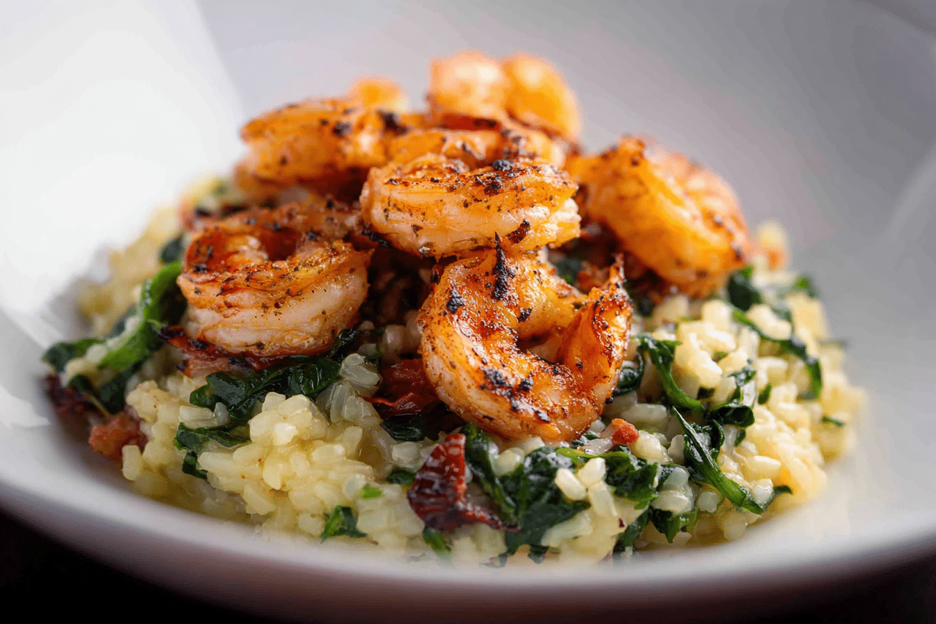 Shrimp and Swiss Chard Risotto