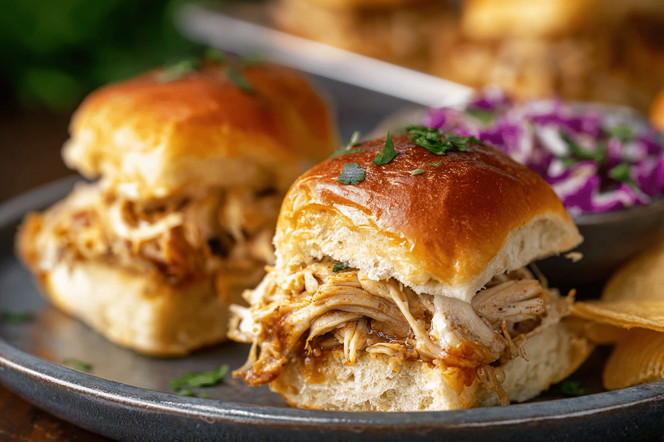 Crockpot Mississippi Chicken Sliders