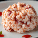 Marshmallow Rice Bubbles Halloween Brains on a decorated dessert table