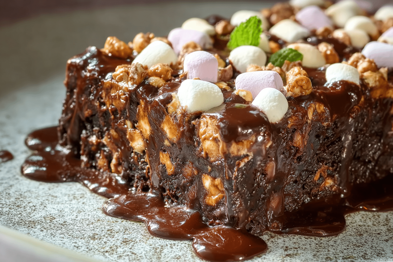 Chocolate Peanut Butter Marshmallow Squares