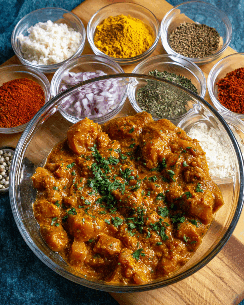 Fresh ingredients for Chicken Tikka Masala