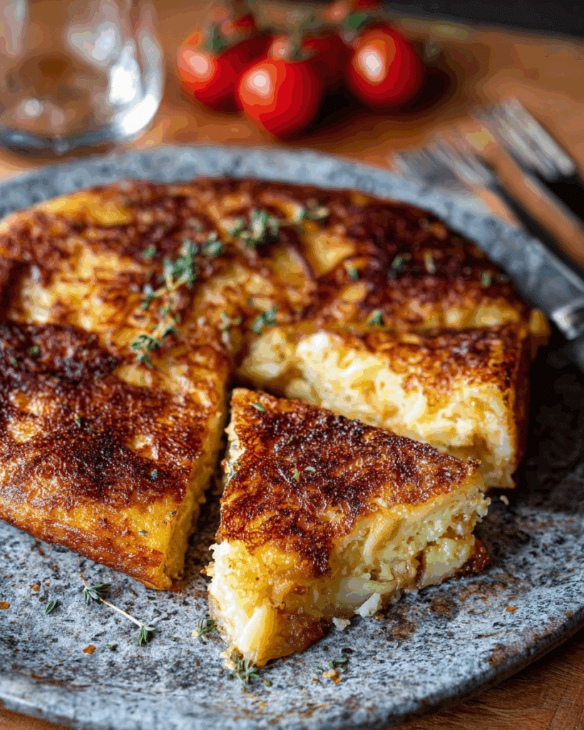 Mini frico rounds with pancetta