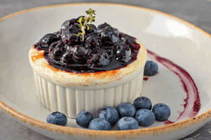 Low-Carb Blueberry Yogurt Cheesecake