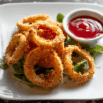 Potato Chip Crusted Baked Onion Rings