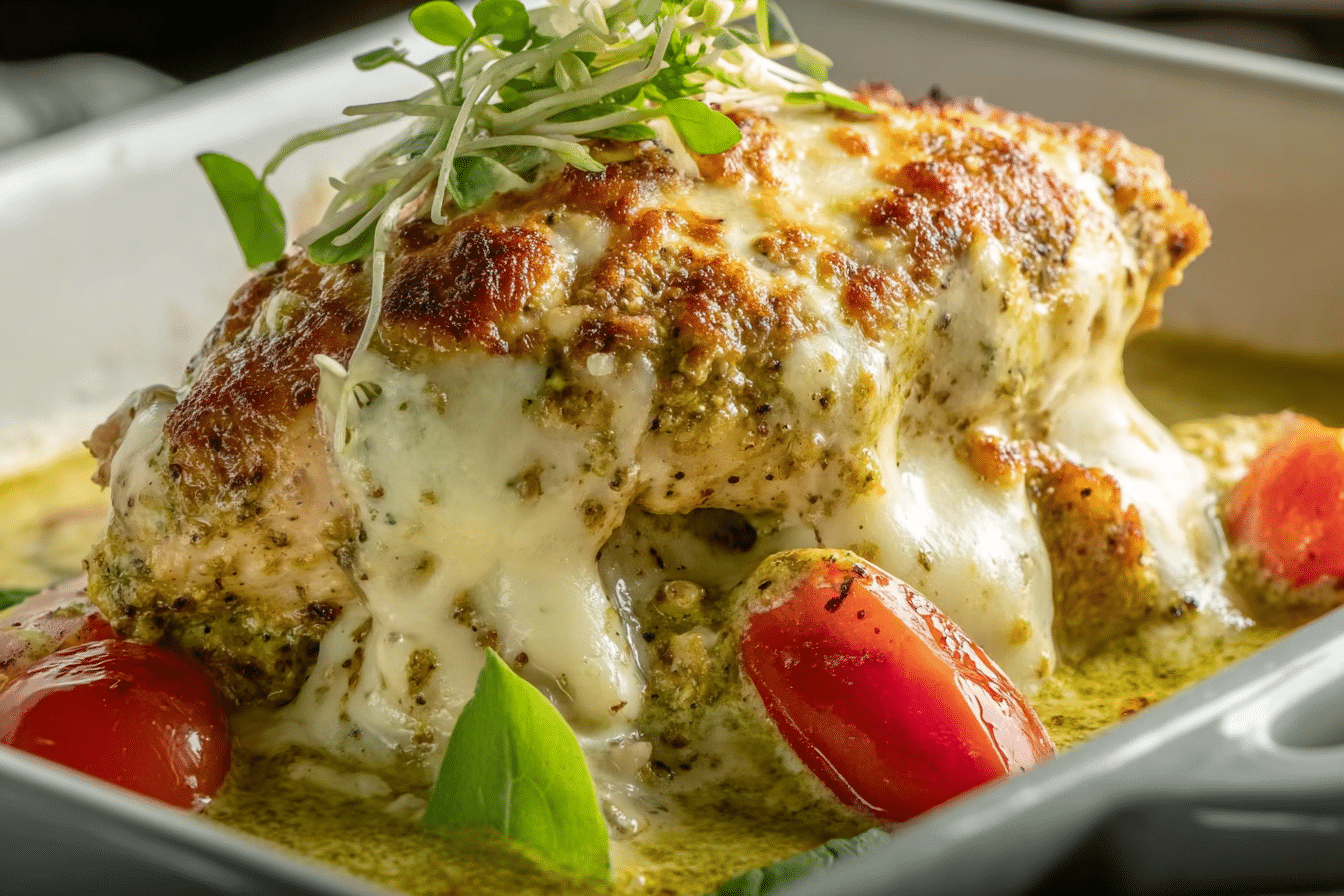 Cheesy Pesto Chicken