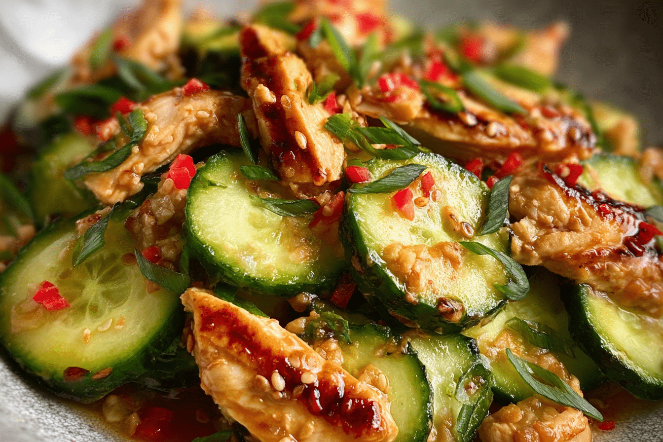 Thai Cucumber Salad with Chicken