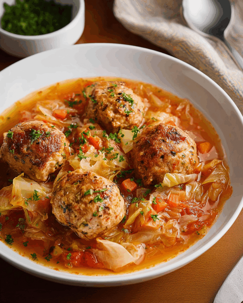 Leftovers of cabbage meatball soup turned into stew and pasta sauce