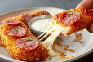 Pepperoni Pizza Mozzarella Sticks