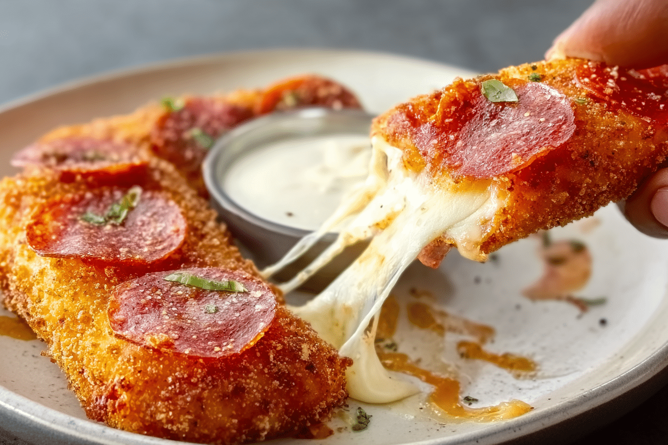 Pepperoni Pizza Mozzarella Sticks