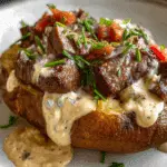 Loaded Baked Potato with Steak Bites