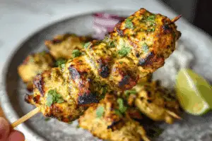 Cilantro Lime Air Fryer Chicken Skewers