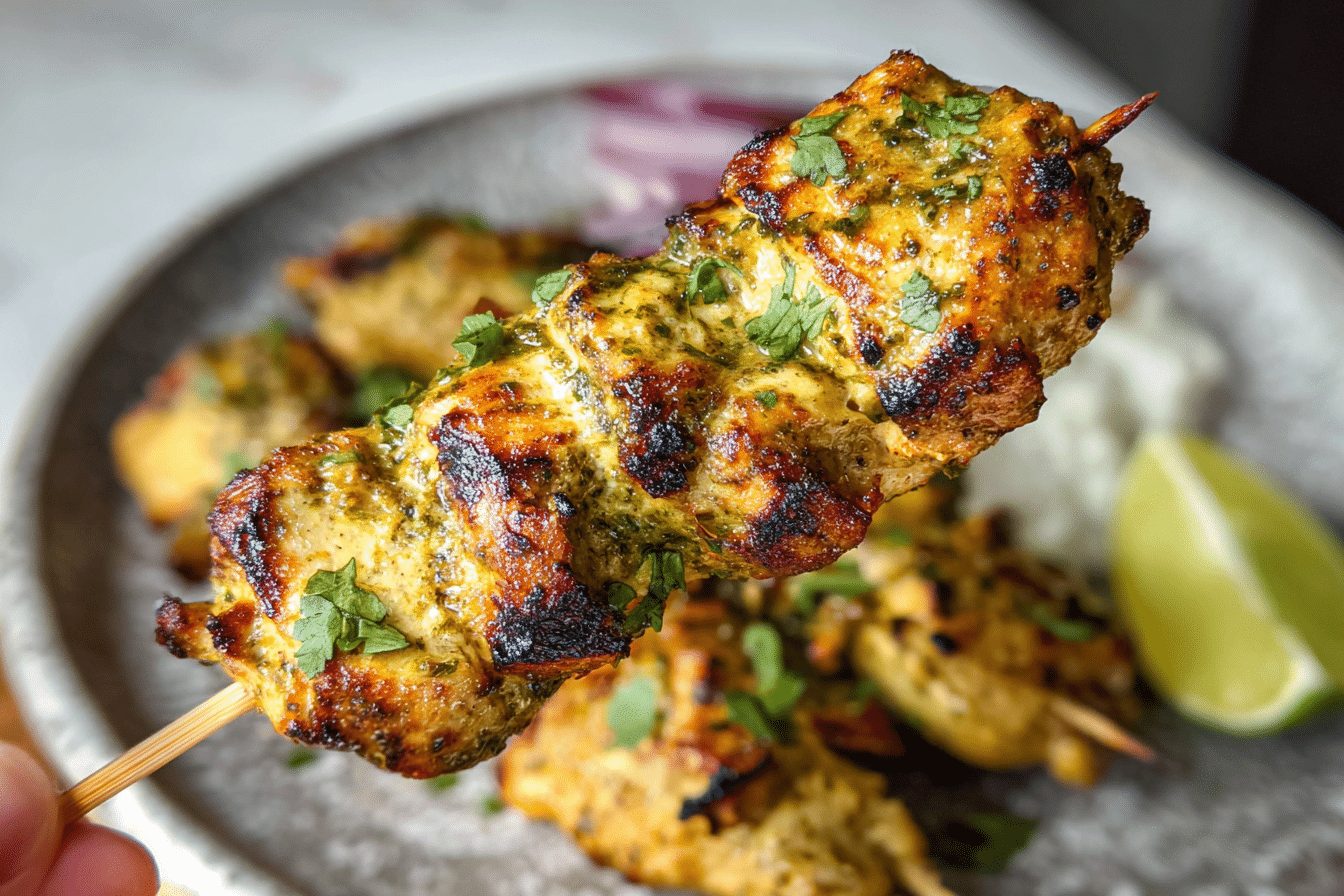 Cilantro Lime Air Fryer Chicken Skewers