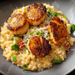 Seared Scallops with Parmesan Risotto