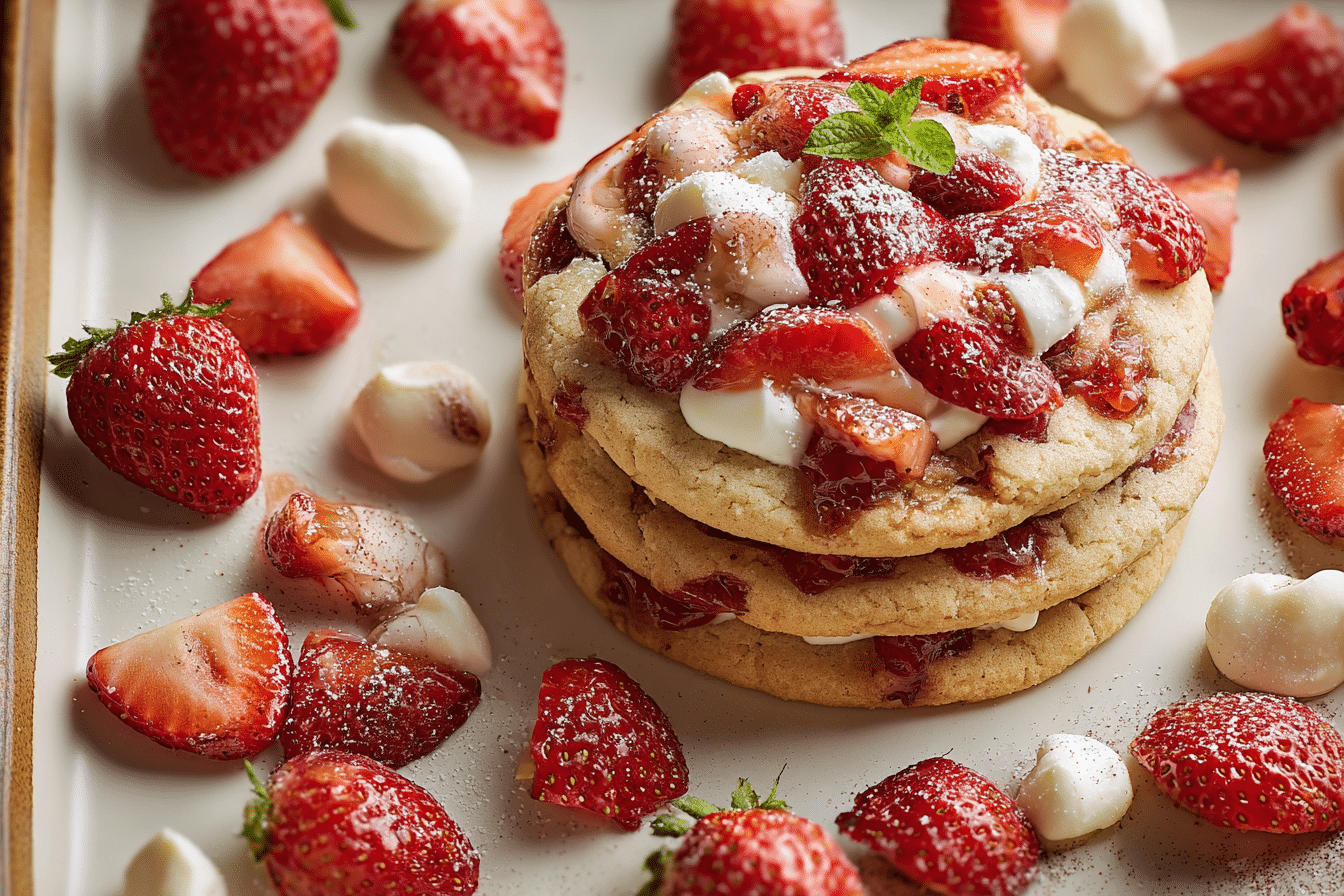 Strawberries and Cream Cookies